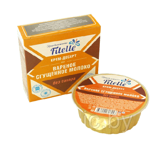 Крем-десерт Варёное сгущённое молоко "Fitelle", 100г 1/18, фото 2