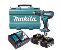 Аккум. дрель-шуруповерт MAKITA DDF 485 RFE в чем. (18.0 В, 2 акк., 3.0 А/ч Li-Ion, 2 скор., 50 Нм)