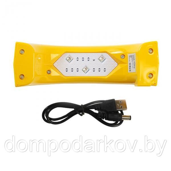 Лампа для гель-лака LuazON LUF-11, LED, 9 Вт, USB, 3 диода, желтая - фото 3 - id-p97839665