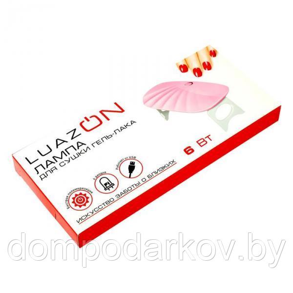 Лампа для гель-лака LuazON LUF-12, LED, 6 Вт, USB, компактная, 6 диодов, белая - фото 5 - id-p97839666