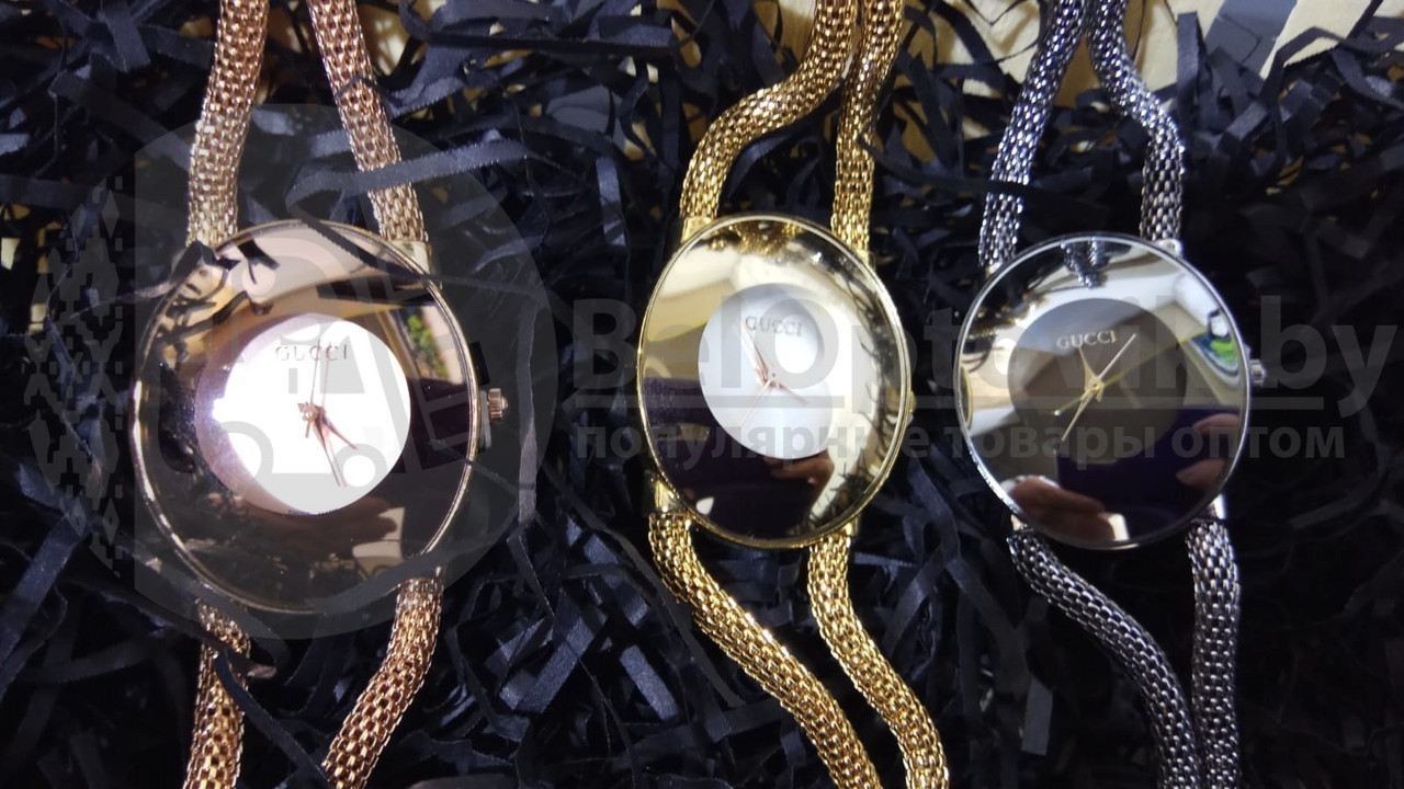 Часы браслет женские Gucci Красное золото / циферблат розовое золото - фото 6 - id-p97839336