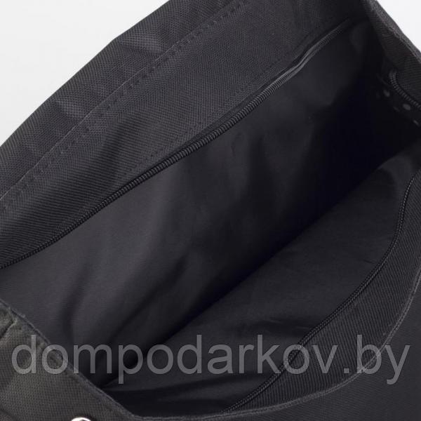 Рюкзак молодёжный с косметичкой, отдел на молнии, цвет чёрный - фото 5 - id-p97839677