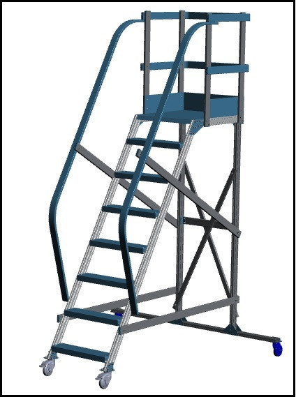 Передвижные вышки-стремянки (Лестница с платформой)