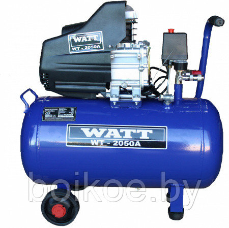 Компрессор WATT WT-2050A (до 100 л/мин, 8 атм, 50 л, 1.5 кВт)
