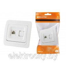 Розетка компьютерная RJ-45 белая "Валдай" TDM - фото 1 - id-p97874830