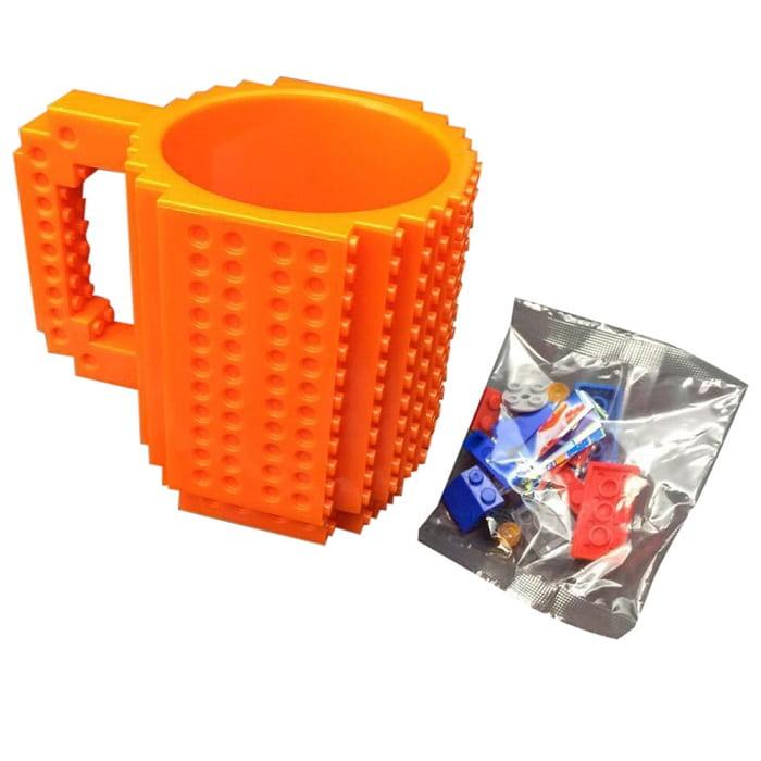 Кружка «LEGO» с конструктором оранжевая - фото 1 - id-p97875049