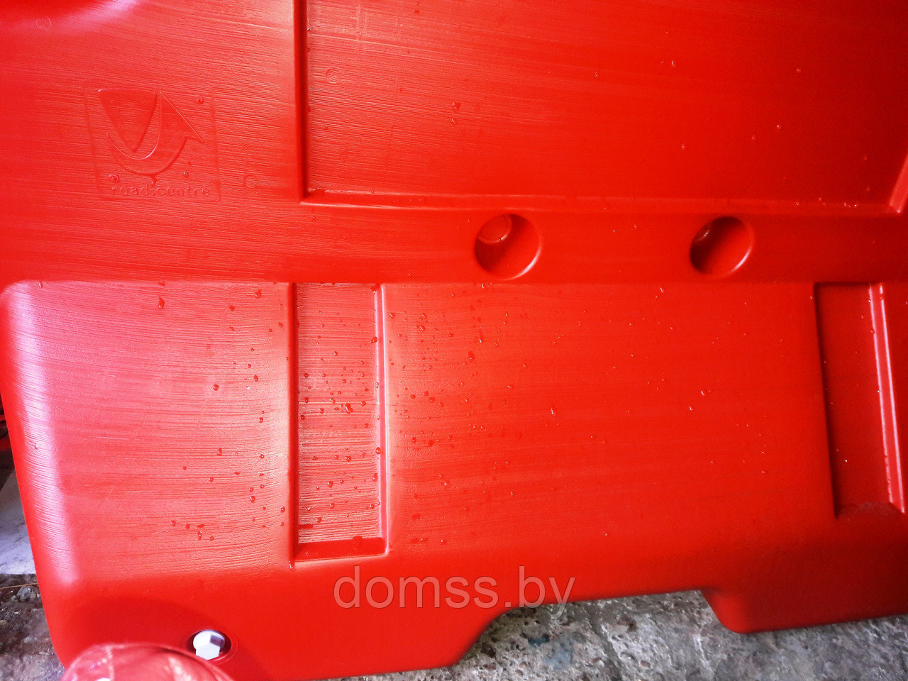 Блок дорожный 1,2 м ПЛАСТИКОВЫЙ красный, белый - фото 6 - id-p78647485