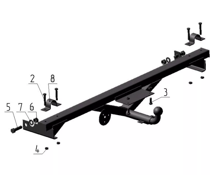 Фаркоп Avtos VAZ 2121-2131 (цельный)