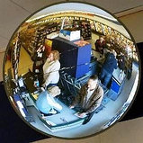 Зеркало для помещений круглое на гибком кронштейне 900мм, фото 2