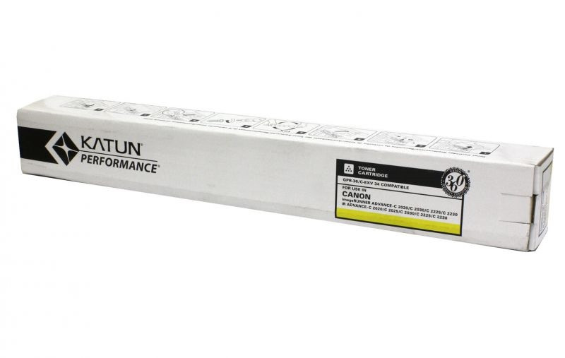 Картридж C-EXV34Y/ 3785B002 (для Canon imageRUNNER Advance C2000/ C2020/ C2030/ C2225) Katun, жёлтый
