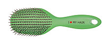 Парикмахерская щетка I LOVE MY HAIR 1502 зеленая глянцевая