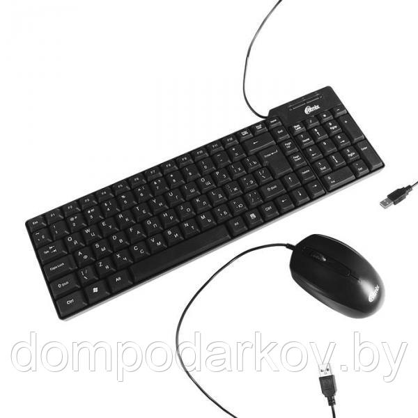 Комплект клавиатура и мышь RITMIX RKC-010, проводной, мембранный, 800 dpi, USB, черный - фото 1 - id-p97914170