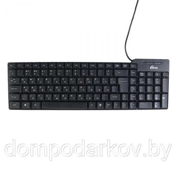 Комплект клавиатура и мышь RITMIX RKC-010, проводной, мембранный, 800 dpi, USB, черный - фото 3 - id-p97914170