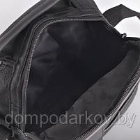 Сумка мужская, отдел на молнии, 4 наружных кармана, регулируемый ремень, цвет чёрный, фото 5