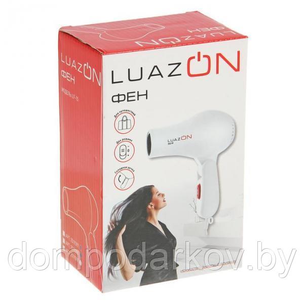 Фен для волос LuazON LF-15, 850 Вт, 2 скорости, складная ручка, белый - фото 5 - id-p97914204