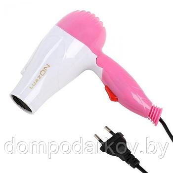 Фен для волос LuazON LF-22, 1000 Вт, 2 скорости, складная ручка, розовый