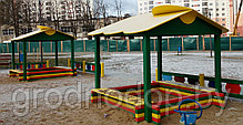 Песочница с навесом для  детской площадки, фото 2