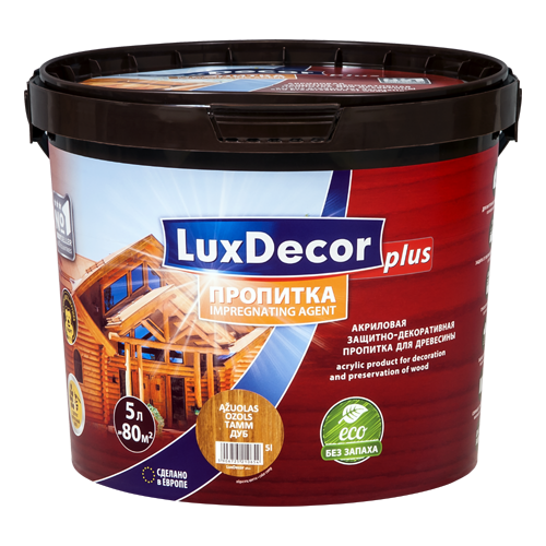Пропитка акриловая по дереву LUXDECOR Плюс ,10 л