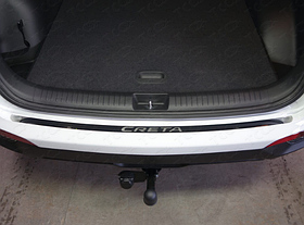 Накладка на задний бампер Hyundai Creta (лист зеркальный надпись Creta )