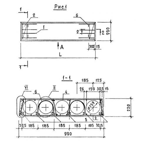 Панели многопустотные 1ПК 60-10-6,5 АтV