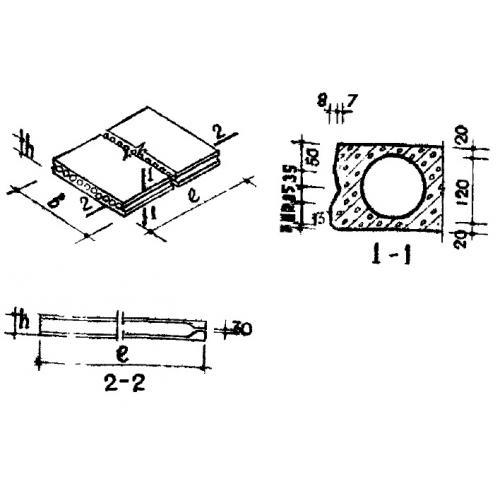 Панели с круглыми пустотами МБ 14 (ИИ 01-02)