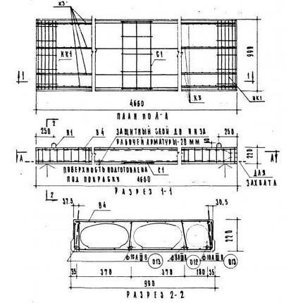 Панели перекрытия с овальными пустотами ПО 6-47-10 АIV, фото 2
