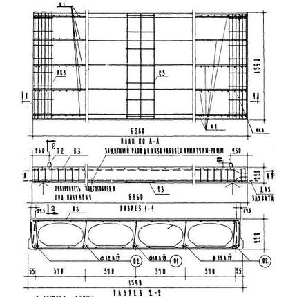 Панели перекрытия с овальными пустотами ПО 6-63-16 АIIIв, фото 2