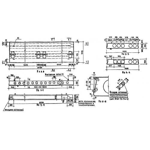 Плиты перекрытий с круглыми пустотами ПТ 63-15 ста-3 (1.141-8)