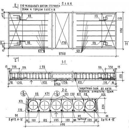 Плиты перекрытия многопустотные ПК 6-88-12 АIV, фото 2