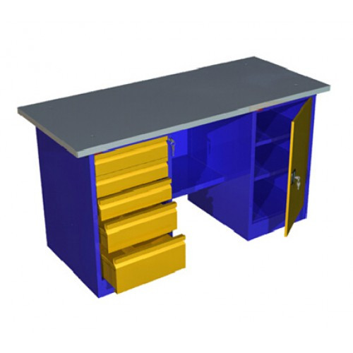Верстаки двухтумбовые металлические с тумбой и драйвером ВП - 4, ВП - 4/1.6 - фото 1 - id-p4886186
