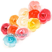 Вафельные РОЗЫ БОЛЬШИЕ ЦВЕТНЫЕ