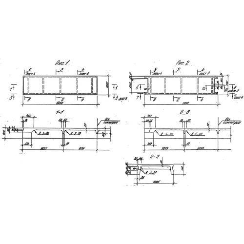 Плиты ребристые П 5-2-1 АтVI