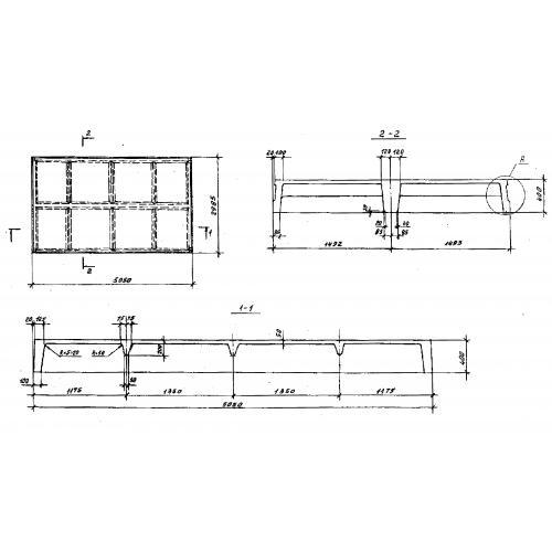 Плиты ребристые П 7-5 АV-2