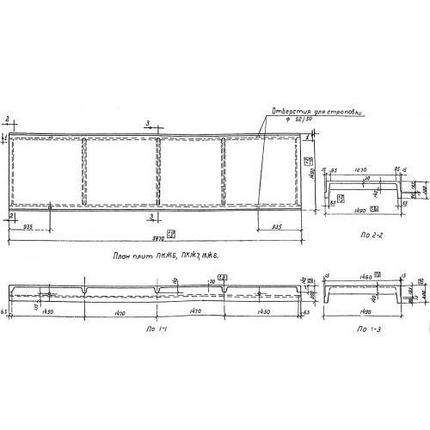 Плиты ребристые ПКЖ 6 (ТЧ 52-56), фото 2