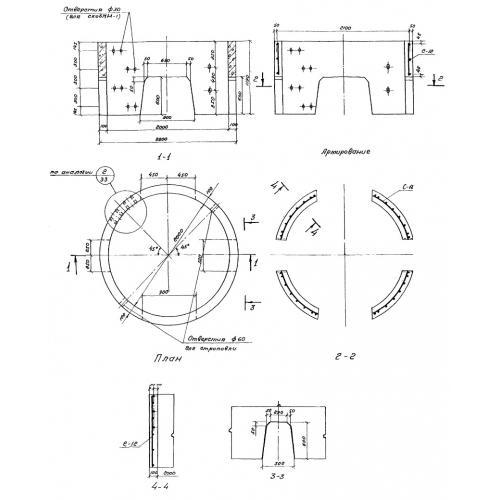 Кольца колодцев сетновые КС 20-12 (ГОСТ 8020-90)