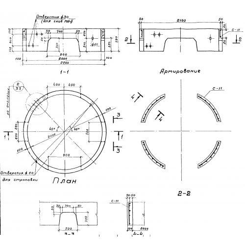 Кольца колодцев сетновые КЦ 20-6 а
