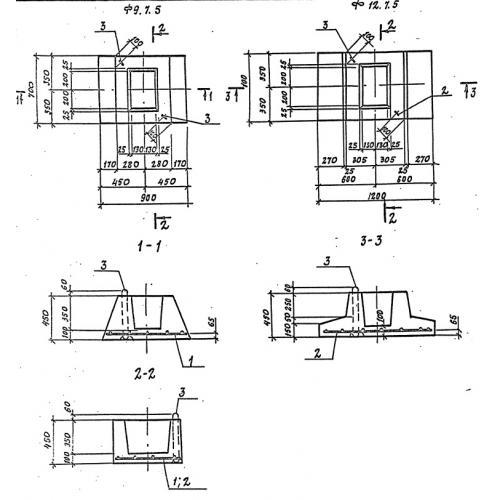 Фундаменты Ф 12-7-5