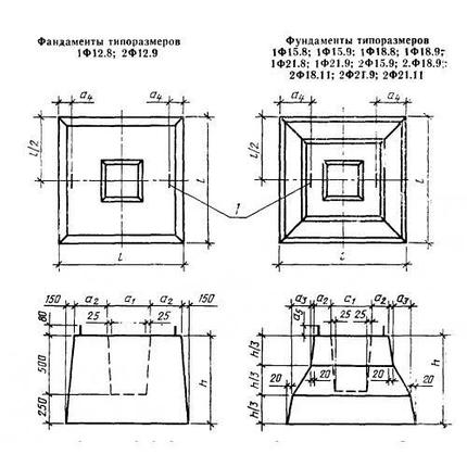 Фундаменты 1Ф 15-8-2 (ГОСТ 24476-80), фото 2