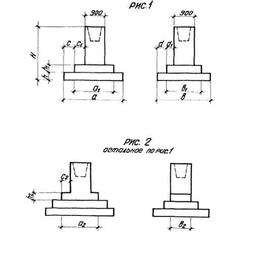 Фундаменты ФА 12/900-1 (1.412-3/79)