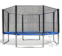 Батут с защитной сеткой и лестницей Trampoline Fitness 14FT- Extreme 427 см