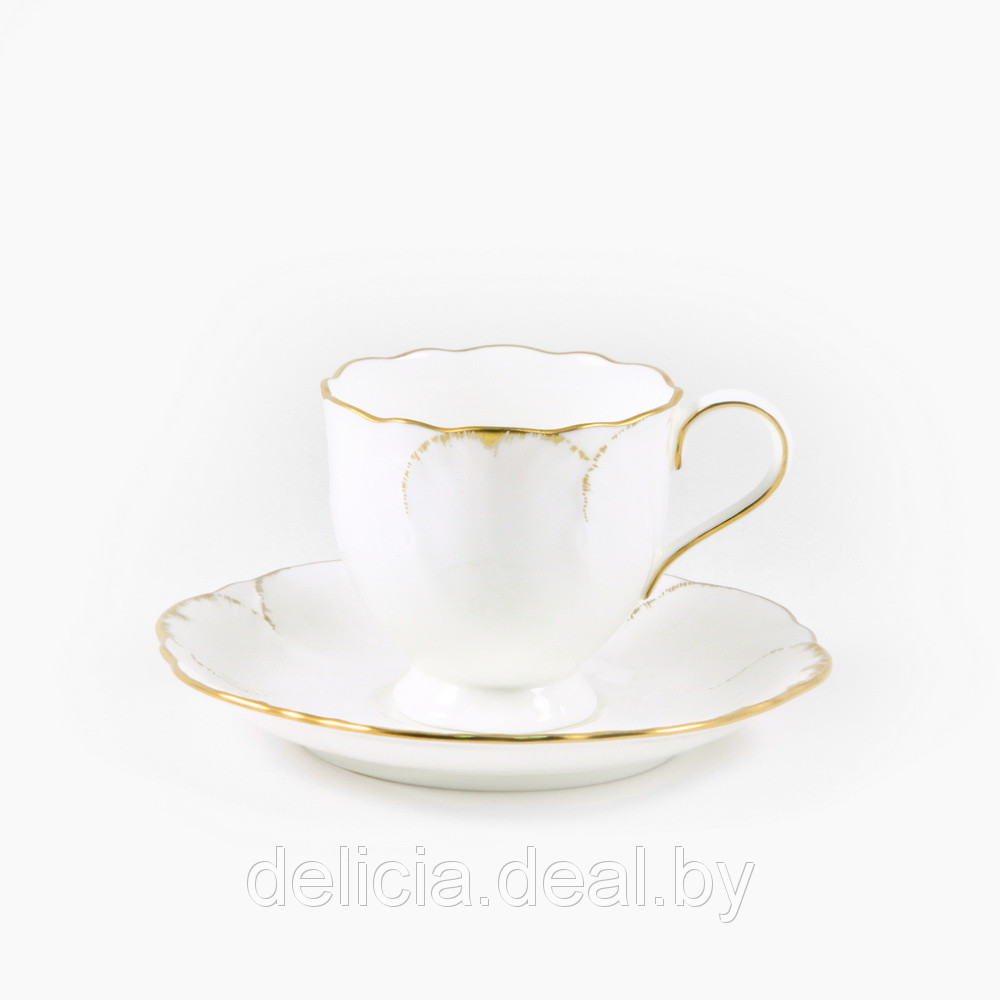 Набор из 6 кофейных пар Белый с золотом, NARUMI - фото 1 - id-p4887754