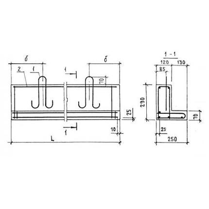 Перемычки балочные 1ПГ 48-8, фото 2