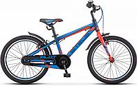 Велосипед STELS Pilot-250 Gent 20" V010 (от 6 до 9 лет) Темно-синий/ неоновый-красный