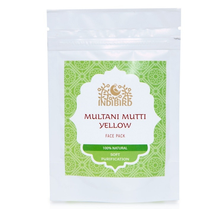 Желтая глина природного происхождения Мултани Мутти Multani Mutti Indibird, 50 г - фото 2 - id-p98117640