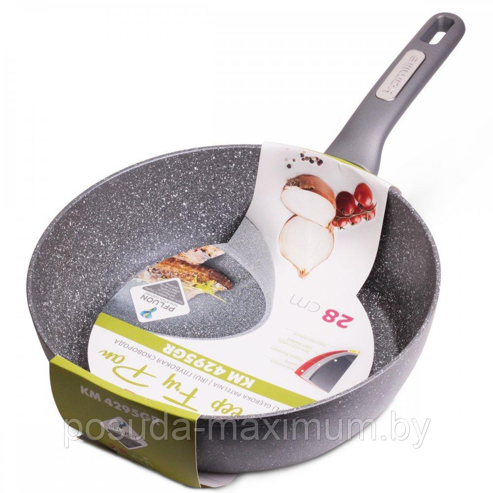 Сотейник сковорода   с гранитным антипригарным покрытием 28 см  Kamille  KM 4295