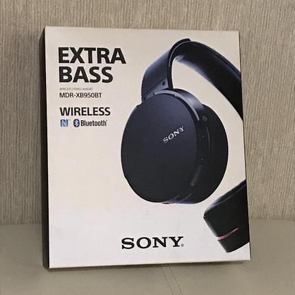 Беспроводные наушники Sony MDR-XB950BT (FM Radio/MP3), чёрные, фото 2