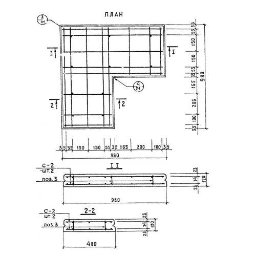 Плиты дорожно-тротуарные ДТ 2 (ТП 320-55)