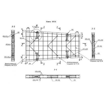 Плиты трапецеидальные 1ПТ 35, фото 2