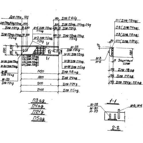 Плиты перекрытий П 4 ад (ХТР 1-1)