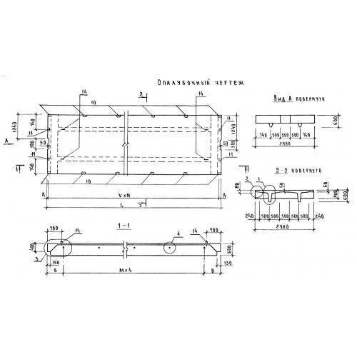 Плиты перекрытий ПТ 86-30-4 АтVп (1.020-1)